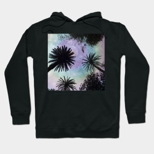 Summer Holographic Gradient Palm Trees Design Hoodie